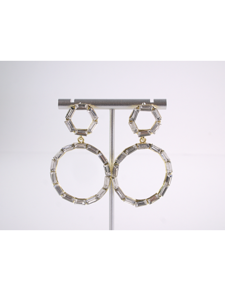 Kolczyki WIECZOROWE Z CYRKONIAMI  Lolita Akcesoria srebrny sztyft 925