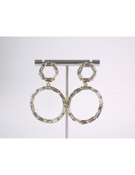 Kolczyki WIECZOROWE Z CYRKONIAMI  Lolita Akcesoria srebrny sztyft 925