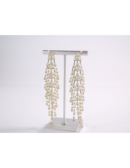 Kolczyki WIECZOROWE Z CYRKONIAMI  MAXI Lolita Akcesoria srebrny sztyft 925