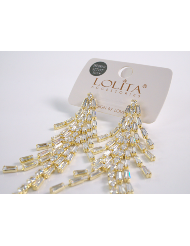 Kolczyki WIECZOROWE Z CYRKONIAMI  MAXI Lolita...