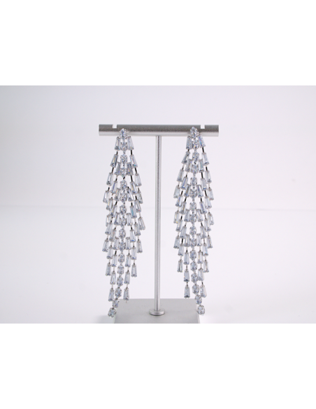 Kolczyki WIECZOROWE Z CYRKONIAMI  MAXI Lolita Akcesoria srebrny sztyft 925