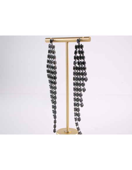 Kolczyki WIECZOROWE Z CYRKONIAMI  MAXI Lolita Akcesoria srebrny sztyft 925