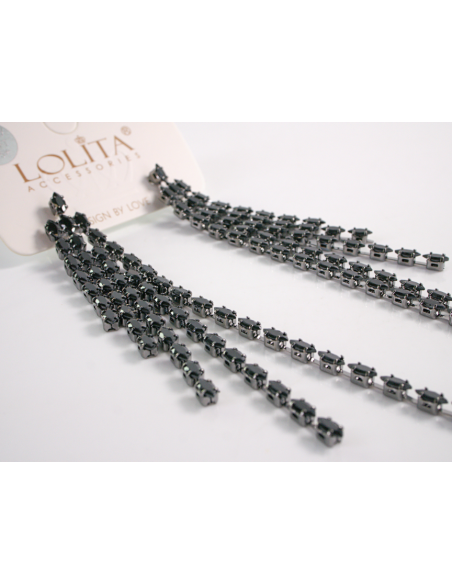 Kolczyki WIECZOROWE Z CYRKONIAMI  MAXI Lolita Akcesoria srebrny sztyft 925