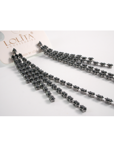 Kolczyki WIECZOROWE Z CYRKONIAMI  MAXI Lolita...