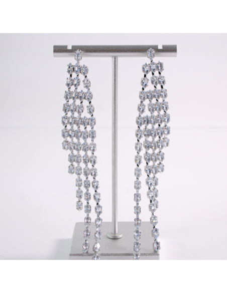 Kolczyki WIECZOROWE Z CYRKONIAMI  MAXI Lolita Akcesoria srebrny sztyft 925