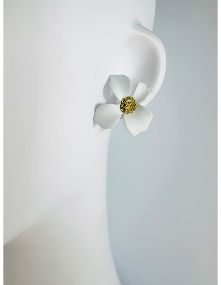 Kolczyki KWIATY KWIATKI BOHO Lolita Accessories srebrny sztyft 925