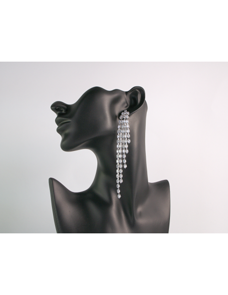 Kolczyki WIECZOROWE Z CYRKONIAMI  MAXI Lolita Akcesoria srebrny sztyft 925