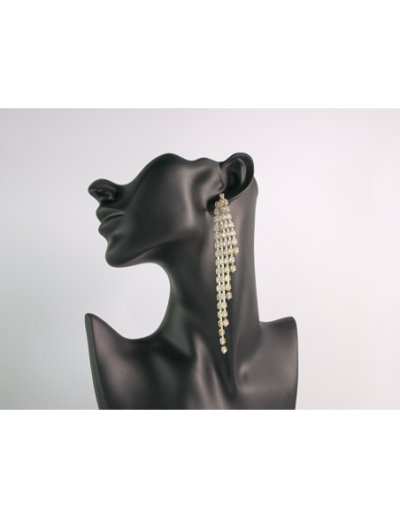 Kolczyki WIECZOROWE Z CYRKONIAMI  MAXI Lolita Akcesoria srebrny sztyft 925