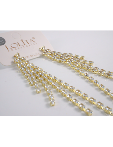 Kolczyki WIECZOROWE Z CYRKONIAMI  MAXI Lolita...