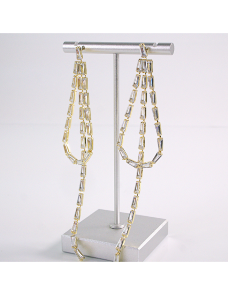 Kolczyki WIECZOROWE Z CYRKONIAMI  MAXI Lolita Akcesoria srebrny sztyft 925