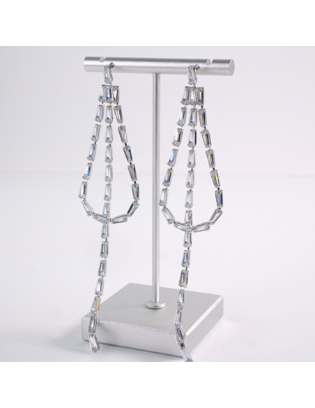 Kolczyki WIECZOROWE Z CYRKONIAMI  MAXI Lolita Akcesoria srebrny sztyft 925