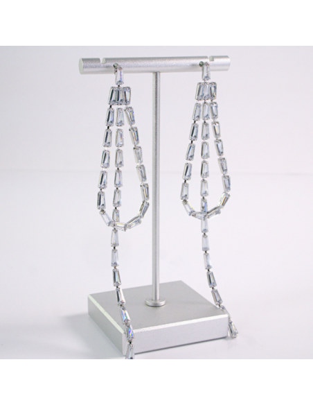 Kolczyki WIECZOROWE Z CYRKONIAMI  MAXI Lolita Akcesoria srebrny sztyft 925