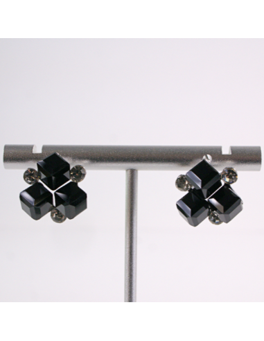 Kolczyki WIECZOROWE CZARNE KRYSZTAŁY  Lolita...