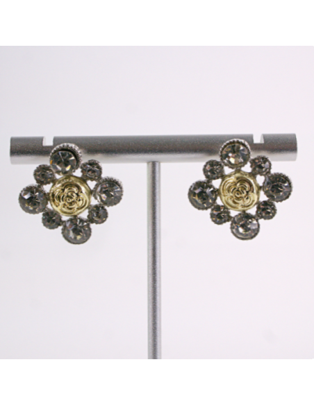 Kolczyki WIECZOROWE GRAFITOWY CYRKONIE  Lolita Akcesoria SREBRNY SZTYFT 925