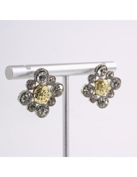 Kolczyki WIECZOROWE GRAFITOWY CYRKONIE  Lolita Akcesoria SREBRNY SZTYFT 925