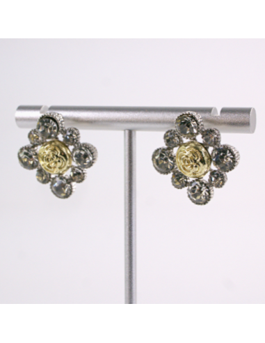 Kolczyki WIECZOROWE GRAFITOWY CYRKONIE  Lolita...