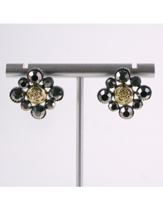 Kolczyki WIECZOROWE GRAFITOWY CYRKONIE  Lolita Akcesoria...