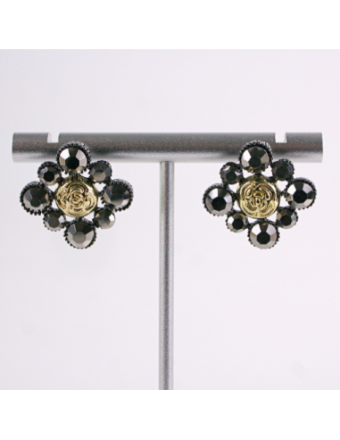 Kolczyki WIECZOROWE GRAFITOWY CYRKONIE  Lolita...