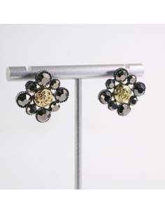 Kolczyki WIECZOROWE GRAFITOWY CYRKONIE  Lolita Akcesoria... 2