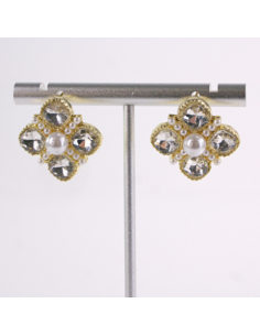 Kolczyki WIECZOROWE GRAFITOWY CYRKONIE  Lolita Akcesoria...