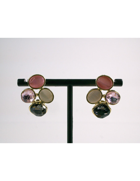 Kolczyki DO KOSTIUMU Z  KAMIENIAMI Lolita Akcesoria SREBRNY SZTYFT 925