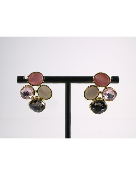 Kolczyki DO KOSTIUMU Z  KAMIENIAMI Lolita Akcesoria SREBRNY SZTYFT 925