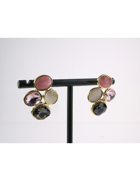 Kolczyki DO KOSTIUMU Z  KAMIENIAMI Lolita Akcesoria SREBRNY SZTYFT 925