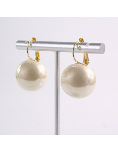 Kolczyki DUŻE PERŁY MAXI  Lolita Akcesoria SREBRNY SZTYFT 925