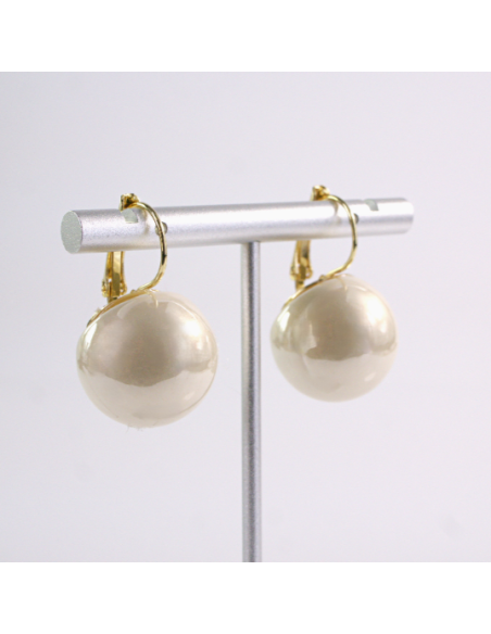 Kolczyki DUŻE PERŁY MAXI  Lolita Akcesoria SREBRNY SZTYFT 925