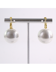 Kolczyki DUŻE PERŁY MAXI  Lolita Akcesoria SREBRNY SZTYFT...