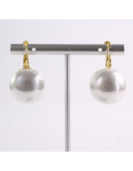 Kolczyki DUŻE PERŁY MAXI  Lolita Akcesoria SREBRNY SZTYFT 925
