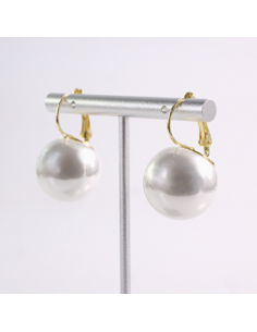 Kolczyki DUŻE PERŁY MAXI  Lolita Akcesoria SREBRNY SZTYFT... 2