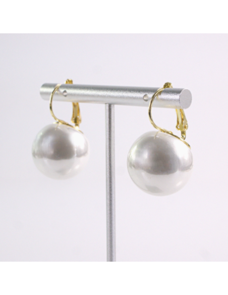 Kolczyki DUŻE PERŁY MAXI  Lolita Akcesoria SREBRNY SZTYFT 925