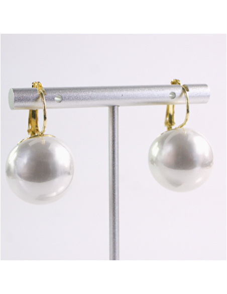 Kolczyki DUŻE PERŁY MAXI  Lolita Akcesoria SREBRNY SZTYFT 925