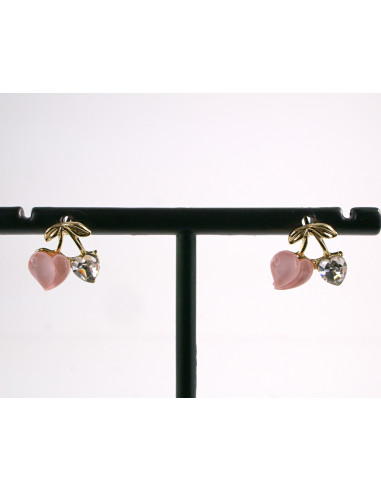 Kolczyki RÓŻOWE SERDUSZKA  Lolita Akcesoria...