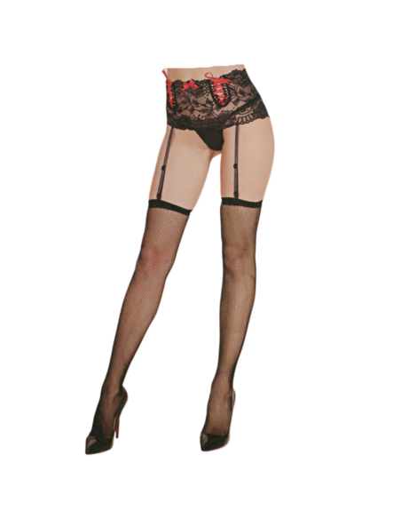 Pończochy z pasem CZARNE KABARETKI ELEGANCKIE ONE SIZE Lolita Accessories