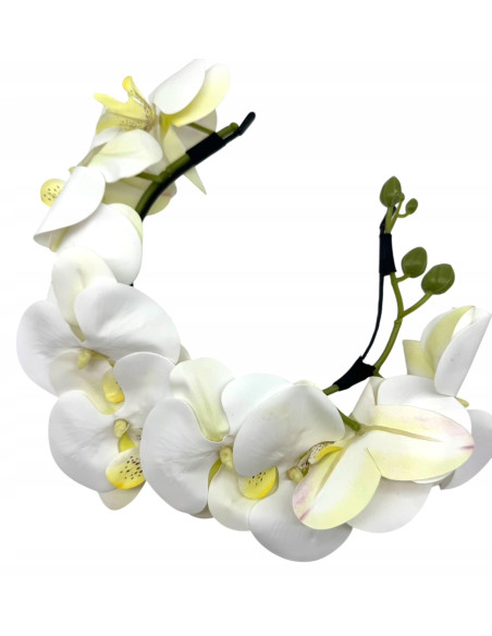 Opaska na włosy Z ORCHIDEI z KWIATEM HAWAJSKIE KWIATY ORCHIDEE