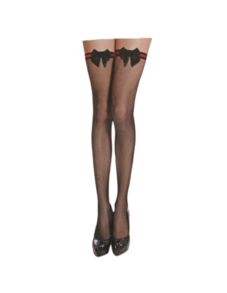 Pończochy CZARNE KABARETKI KOKARDKI ONE SIZE Lolita Accessories