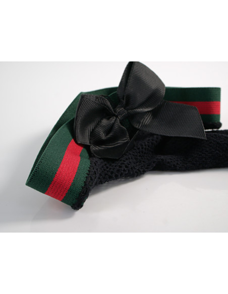 Pończochy CZARNE KABARETKI KOKARDKI ONE SIZE Lolita Accessories