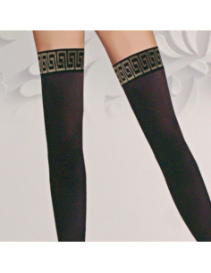 Pończochy samonośne CZARNE WZORY GŁADKIE ONE SIZE Lolita... 2