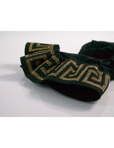 Pończochy samonośne CZARNE WZORY GŁADKIE ONE...