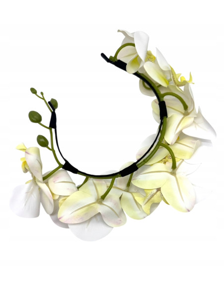 Opaska na włosy Z ORCHIDEI z KWIATEM HAWAJSKIE KWIATY ORCHIDEE