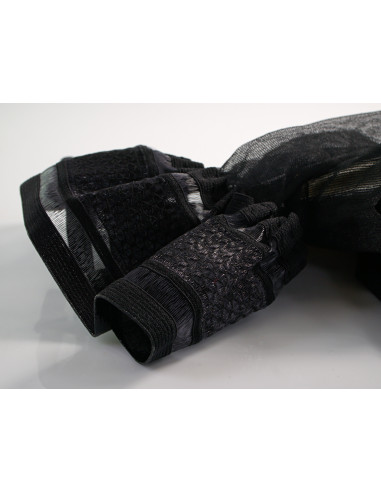 Pończochy SAMONOŚNE  CZARNE KABARETKI Z KORONKĄ...