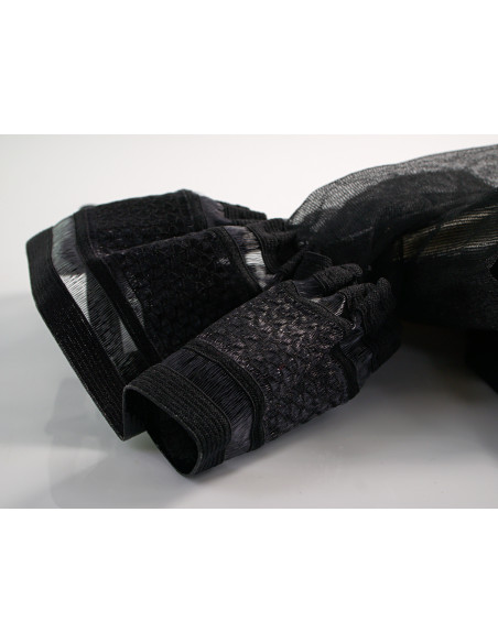 Pończochy SAMONOŚNE  CZARNE KABARETKI Z KORONKĄ ONE SIZE Lolita Accessories