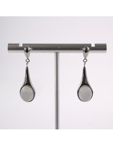 Kolczyki SREBRNE DŁUGIE KROPLE  STAL...