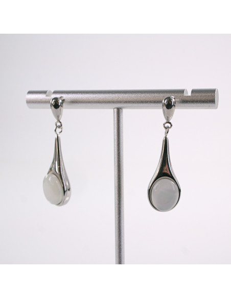 Kolczyki SREBRNE DŁUGIE KROPLE  STAL CHIRURGICZNA  LOLITA AKCESORIA