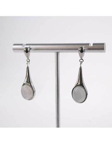 Kolczyki SREBRNE DŁUGIE KROPLE  STAL...