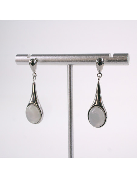 Kolczyki SREBRNE DŁUGIE KROPLE  STAL CHIRURGICZNA  LOLITA AKCESORIA