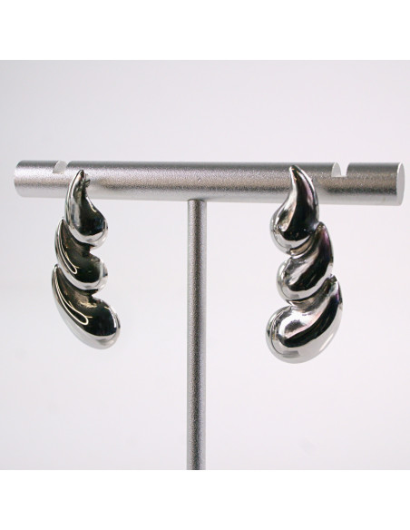 Kolczyki SREBRNE ŚWIDERKI ZAWIJASY STAL CHIRURGICZNA  LOLITA AKCESORIA