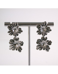 Kolczyki SREBRNE  KWIATY KWIATKI  STAL CHIRURGICZNA...